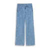 TOM TAILOR DENIM Kavbojke Linou moder denim / pastelno rumena / off-bela