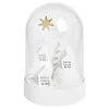 STRALA LED stoni ukras, na baterije zvono/selo bela, 18 cm