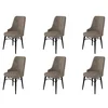 Hanah Home Set stolica Pare, 46x94x46 cm, 6 komada, Crno-smeđe