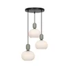 Luster na sajli VALISIA 3xE27/40W/230V crna/maslinasta