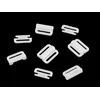 15 mm široki plastični gumbi za zapenjanje kopalk - beli (20 parov)