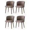 Hanah Home Set stolica Zen, 57x81x57 cm, 4 komada, Braon