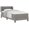 Vidaxl Postelja z vzmetnico z vzmetnico Taupe 90 x 190 cm blago