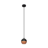 LED luster na sajli MIDWAY 1xGU10/4,8W/230V crna/bakarna