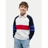 Tommy Hilfiger Polo majica Colourblock KB0KB10584 Bela Regular Fit