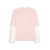 Bershka Majica roza / staro roza / bela