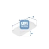 UFI ZRAČNI FILTER - TOYOTA YARIS 1.0/CITROEN C1 1.0/PEUGEOT 107 1.0 11>