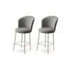 Hanah Home Set barskih stolica Fora, 2 komada, Sivi