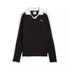 PUMA T7 Relaxed Long Sleeve Polo Women, Clothing, Black, L