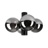 Plafonska lampa SFERIO 4xE14/5W/230V crna/zadimljena crna