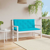 Jastuci za vrtnu klupu 2 kom tirkizni 120x50x7 cm od tkanine