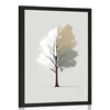 Plakat minimalistično barvito drevo - 40x60 black