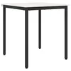 Vidaxl Jedilna miza Bela 70 x 70 x 75 cm Masivno borovo les