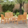 Set lounge namještaja za vrt 5 pcs Smeđa Čvrsto drvo akacije