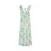 VERO MODA Obleka VMJosie petrol/svetlo zelena/svetlo roza