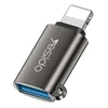 Yesido - OTG adapter (GS14) - USB 2.0 na Lightning- Plug & Play- 480 Mbps - crni