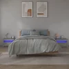 Noćni ormarići 2 kom s LED svjetlima boja hrasta 60x35x40 cm