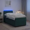 VIDAXL boxspring postelja z vzmetnico, žamet, temno zelena, 100×200 cm