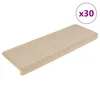 Vidaxl Samolepilne preproge za stopnice sisal 30 kosov 65x21x4 cm Berber