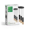 Green tech LED visilica gu10 x3 crno-zlatna ( velora-3s )