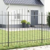 Vrtna Ograda 2 pcs Siva 170 x 165 cm Čelik s prahom premazan