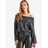 Bianco Lucci Pulover Pullover temno siva