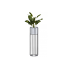 Metalna saksija LOFT 70x20 cm crna/bela