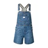 Levis za ženske. 001UY-0011 Utility kratke hlače modre barve (L), Modra, Priložnostno, Bombaž, Džins
