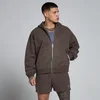 MP Mens Lift Oversized Loopback 2 Way Zip Hoodie - Chocolate - XL