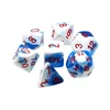 Kockice Chessex - Polyhedral - Gemini - Astral Blue-White & Red (7)