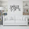 Wallity Zidna dekoracija World Map Metal Decor 2, 111 x 74 cm, Crna