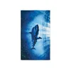 Hitro sušeča XXL plažna brisača SHARKON modra 150 x 210 cm, 100% mikrotkanina