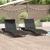 Ležaljka 3 pcs Smeđa 197 x 70 x 82 cm poliratan