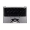 Zgornji okvir tipkovnice za MacBook Pro 14, A2918 (2023), US tipkovnico in baterijo, Space Black, 661-37958, Genuine Apple