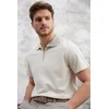 Trendyol Muška majica Tmnss25Po00041, Bež