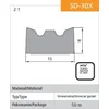 Mi SAMOLEPILJNO TESNILO ČRNO SD-30/4-0 DGP 15*8MM MB - 50.0 MB - USZ SD-30