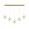 LED luster na sajli BUTTERFLY 10xLED/5W/230V 3000K zlatni
