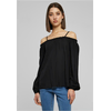 Womens Cold Shoulder Longsleeve Black