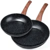 shumee Komplet granitnih ponv BLACK&WOOD 20/26 cm, 2 kosa.