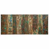 Vidaxl Naglavna deska Multicolor 120 cm Masivni les Reclaimed