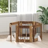Vrata za pse s postoljem 6 pcs Staro drvo 60 x 60 cm