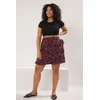 Trendyol Curve Multicolored Floral Woven Tie Plus Size Shorts Skirt
