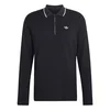 adidas Polo majica 3 Stripes Engineered Rib Long Sleeve Polo KE4133 Črna Regular Fit