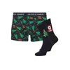 JACK & JONES Set muške bokserice i čarape Jacholly Jolly 12266780, Crni