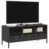TV ormarić crni 101,5x39x43,5 cm hladno valjani čelik
