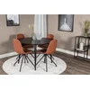 Venture Design Jedilna miza in stol komplet Dipp in Polar miza 115 cm, stol 54x88x44 cm, črno rjava