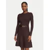 Guess Pletena obleka W6BK64 Z1569 Temno rjava Slim Fit