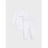 Sinsay - set: bodi i pantalone - belo
