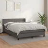 Krevet s oprugama i madracem sivi 140x190 cm od umjetne kože