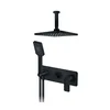Rosan S.2 BLACK Uzidna baterija sa plafonskim tušem 210x210mm i ručnim tušem